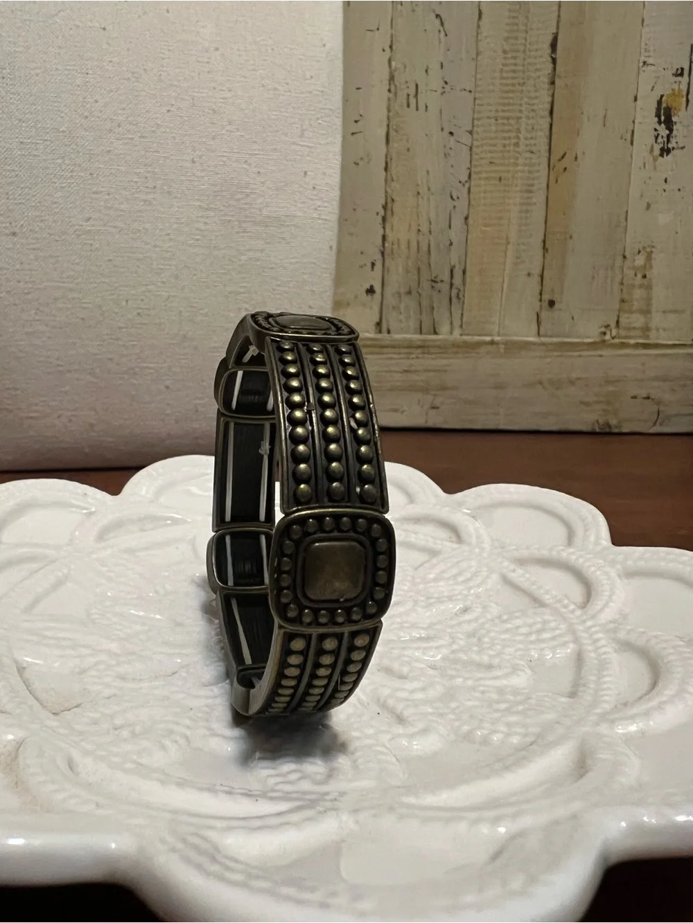 paparazzi Antique Brass-Tone Beaded Stretch Bracelet